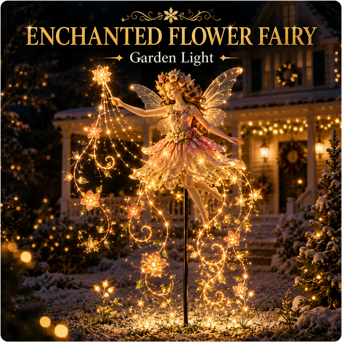 Enchanted Flower Fairy Solar Garden Light – Magical Glowing Outdoor Christmas Yard Decor