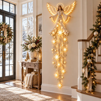 🔥Last Day 49% OFF🔥Angel Blessing Starfall Wall LightTM – Heavenly Christmas Wall Decor