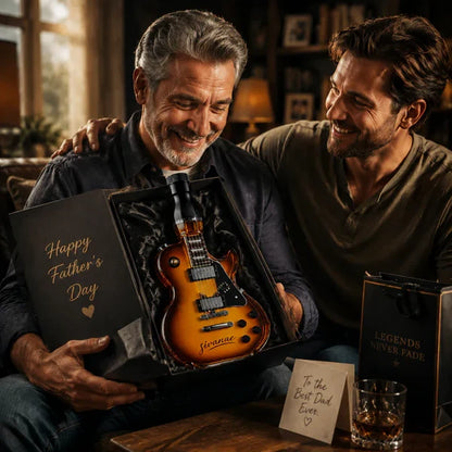 Rock-and-roll retro sunset-colored guitar figurine bottle, enjoy a 49% discount!