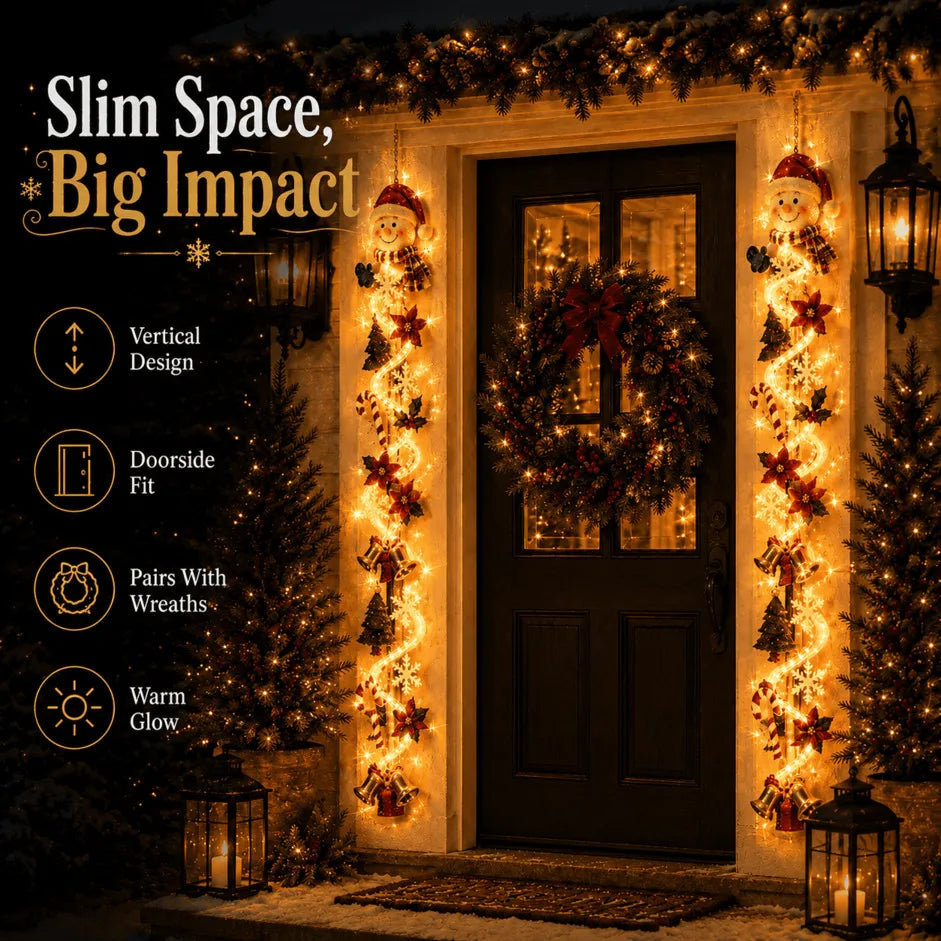 Glowing Christmas Door Hanger | 6 Festive Light Designs