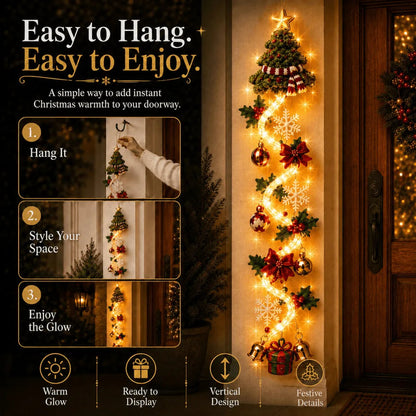 Glowing Christmas Door Hanger | 6 Festive Light Designs