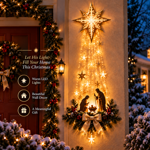 ✨Last Day 50% OFF✨✝️– Lighted Bethlehem Star Christmas Wall & Porch Decor