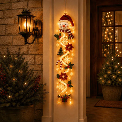 Glowing Christmas Door Hanger | 6 Festive Light Designs